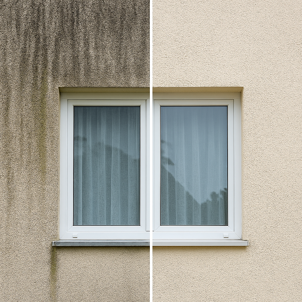 Fassade vorher / nachher